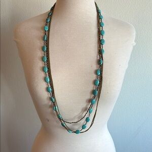 Elegant Turquoise Beaded Necklace